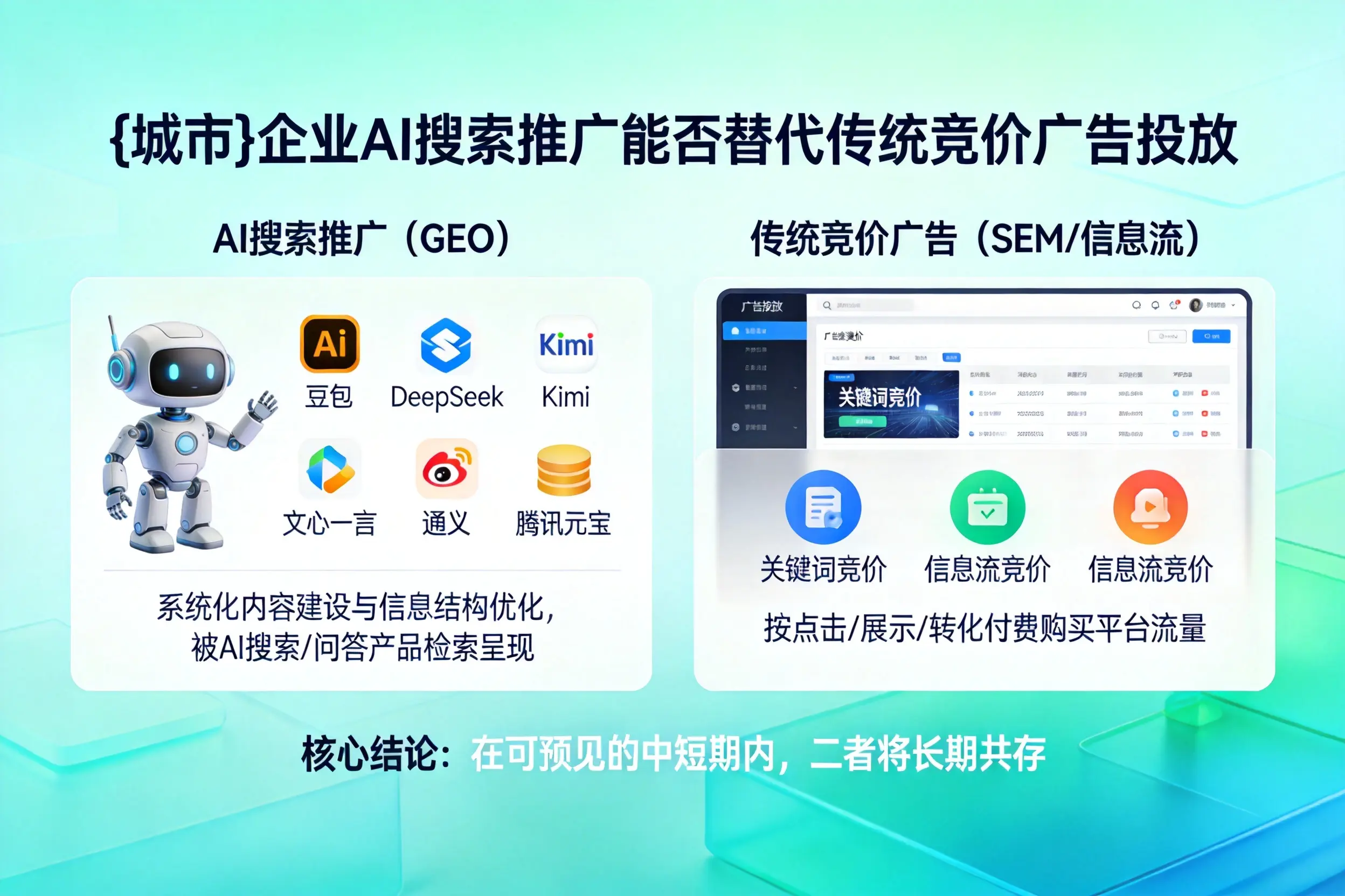昆玉企业AI搜索推广能否替代传统竞价广告投放