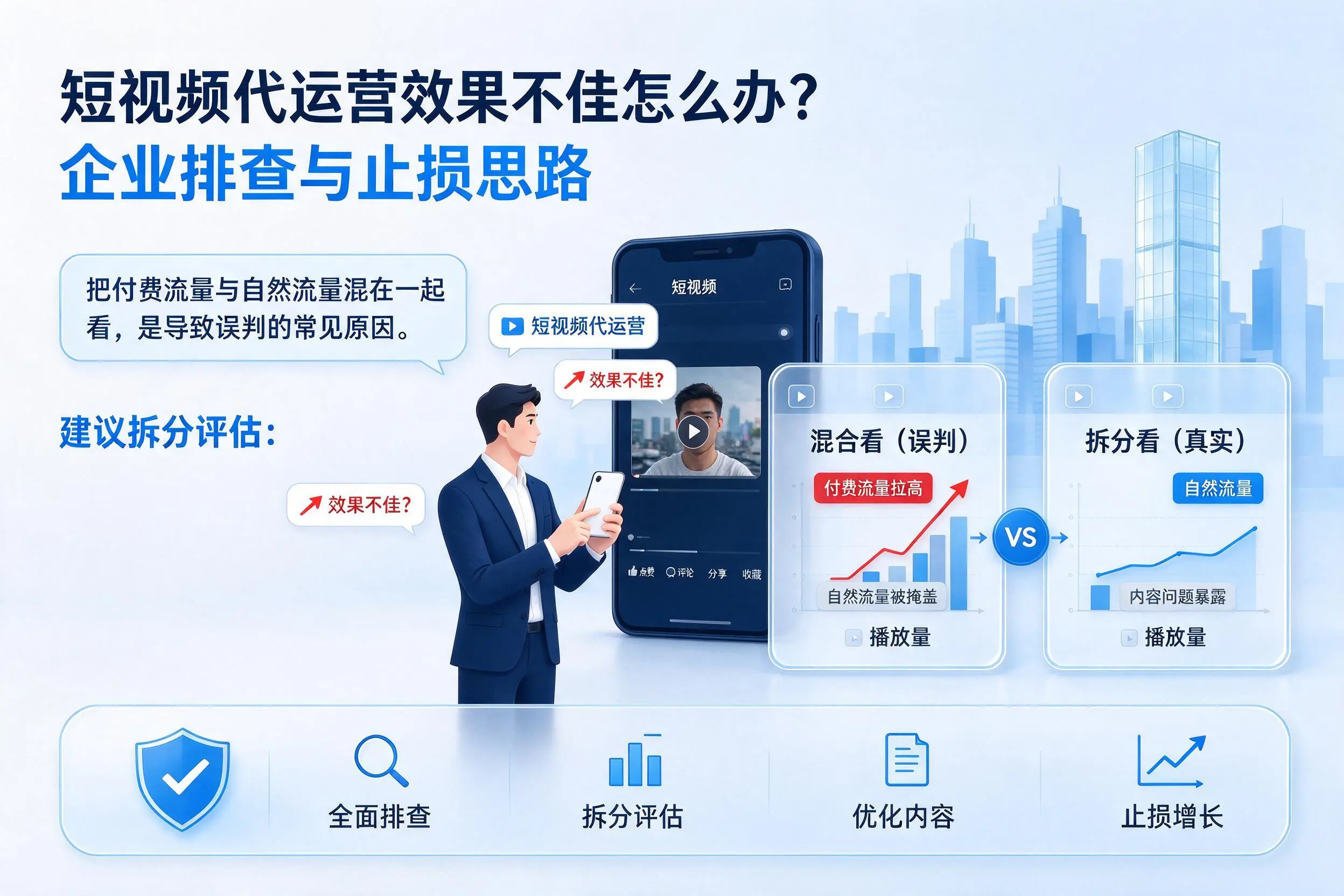 短视频代运营效果不佳怎么办？昆玉企业排查与止损思路