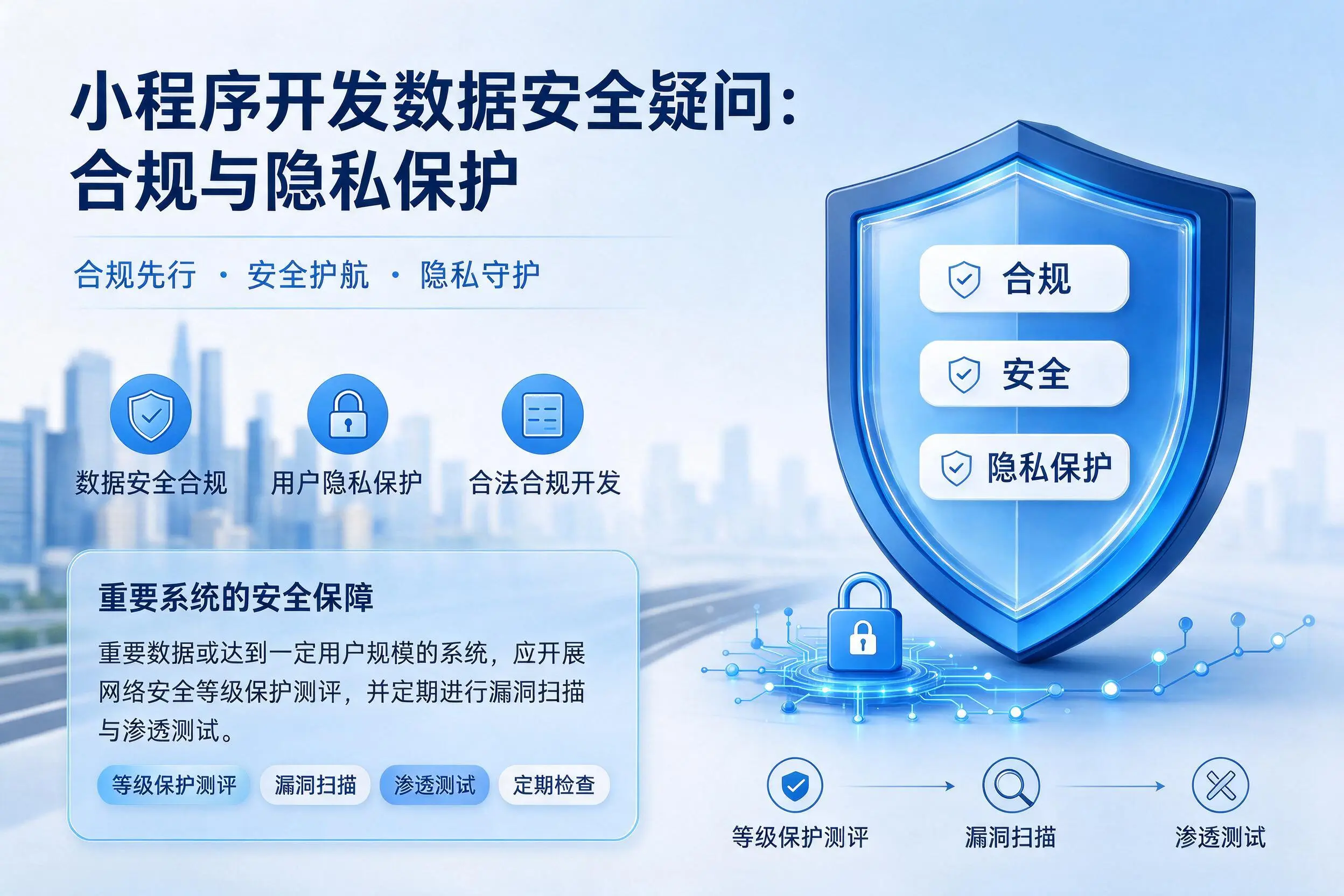 昆玉小程序开发数据安全疑问:合规与隐私保护