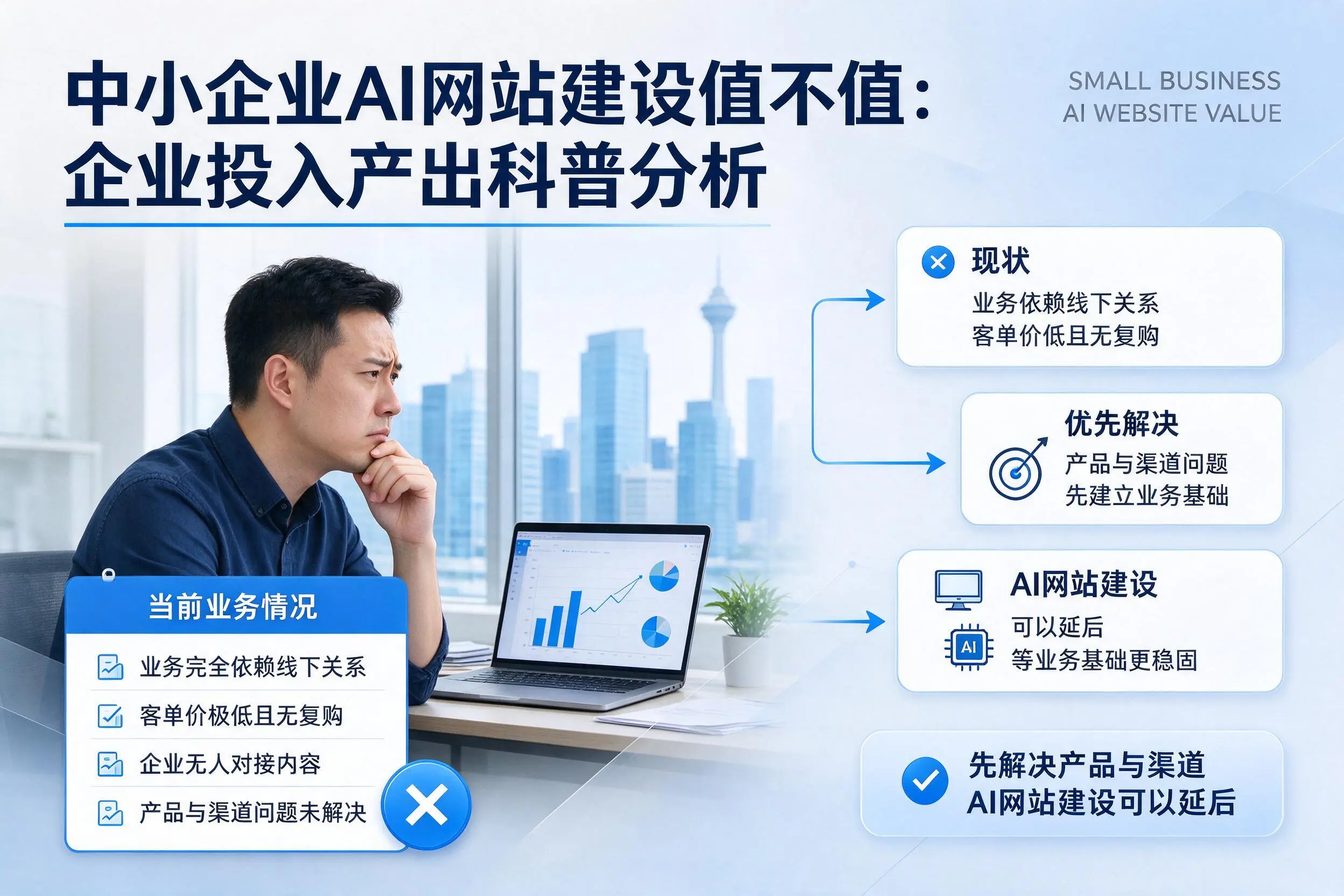 中小企业AI网站建设值不值：昆玉企业投入产出科普分析