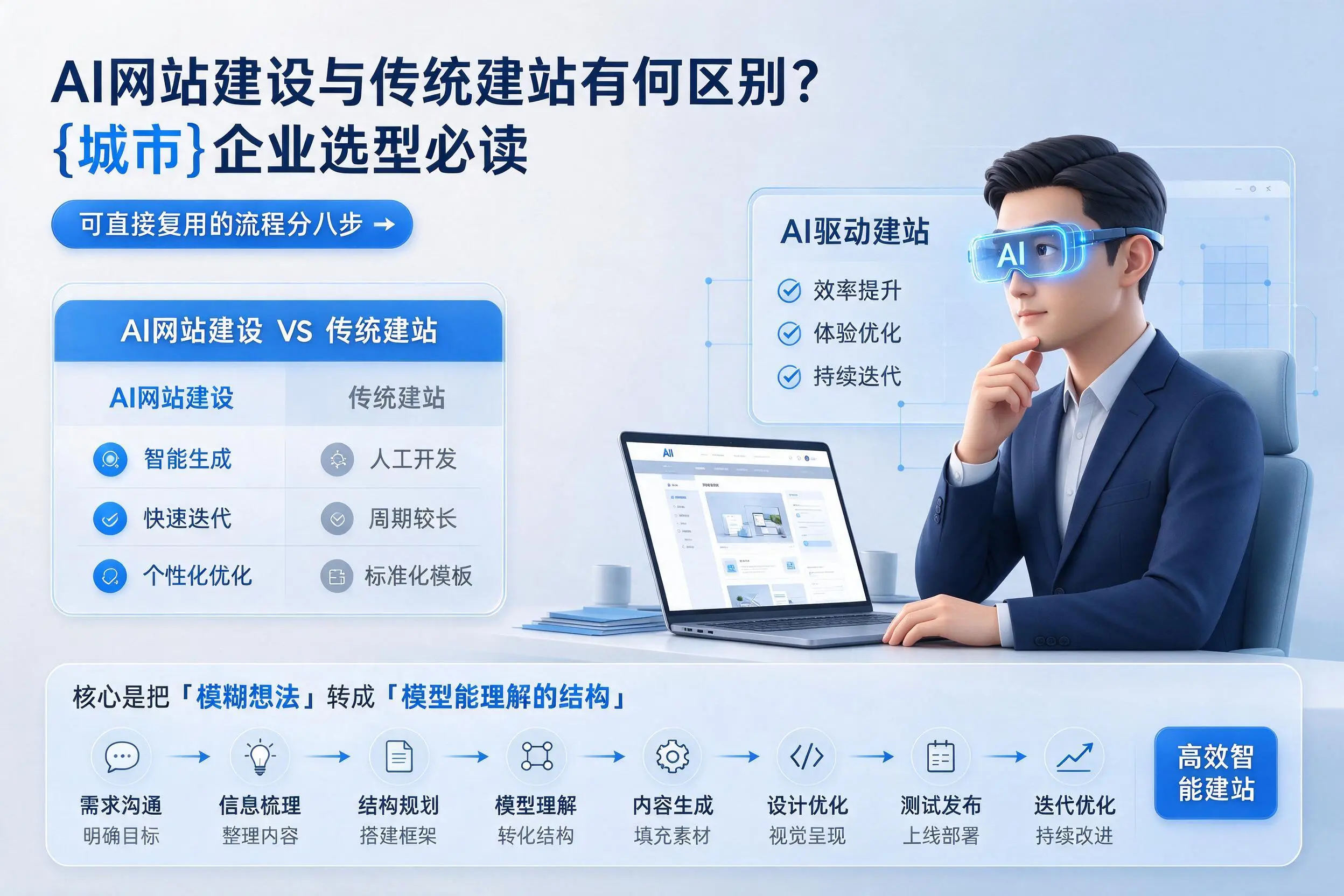 AI网站建设与传统建站有何区别？昆玉企业选型必读