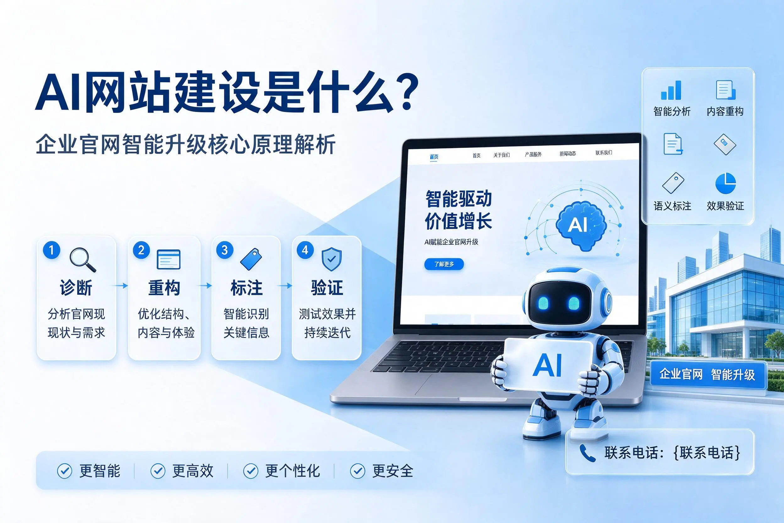 AI网站建设是什么?昆玉企业官网智能升级核心原理解析