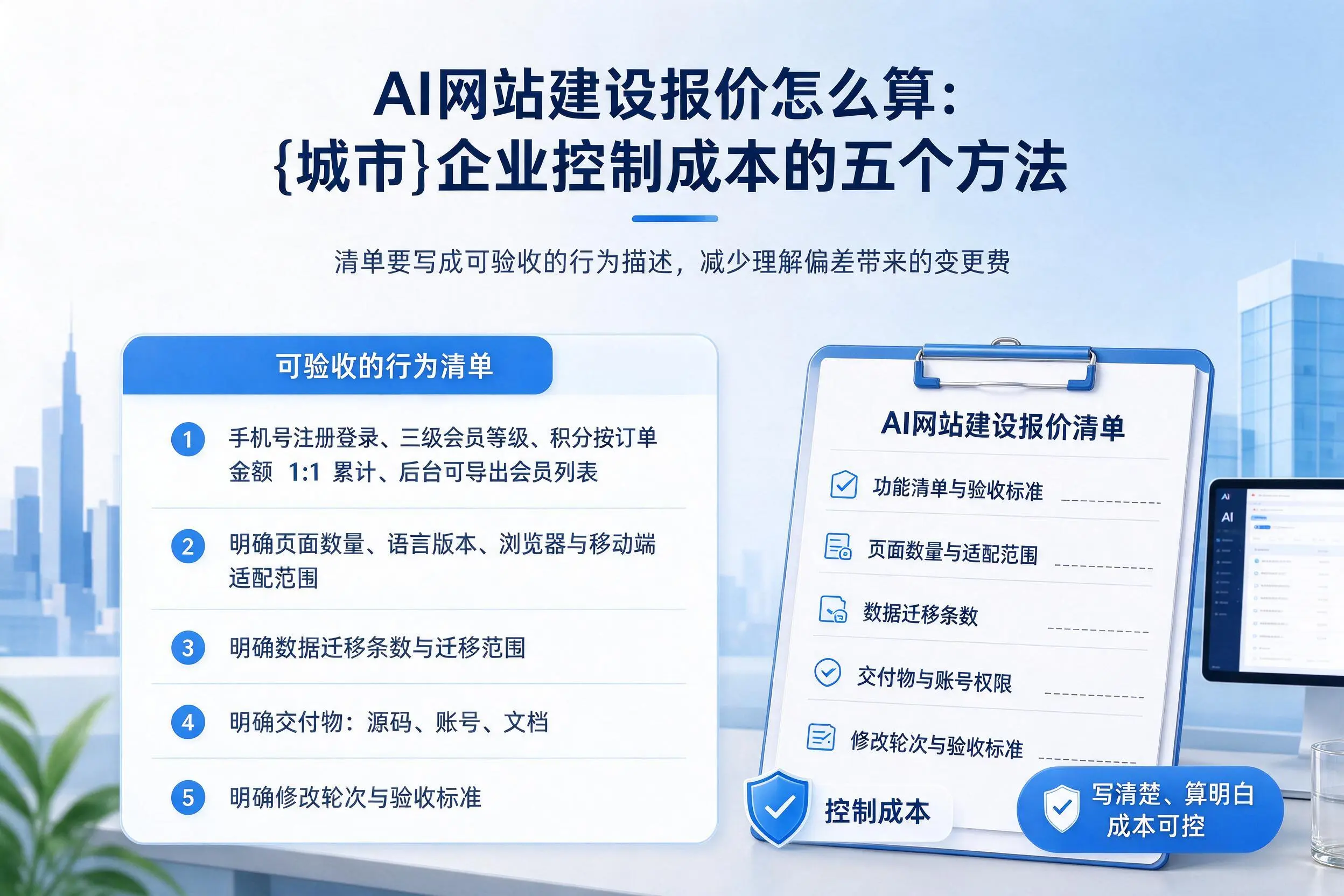 AI网站建设报价怎么算：昆玉企业控制成本的五个方法