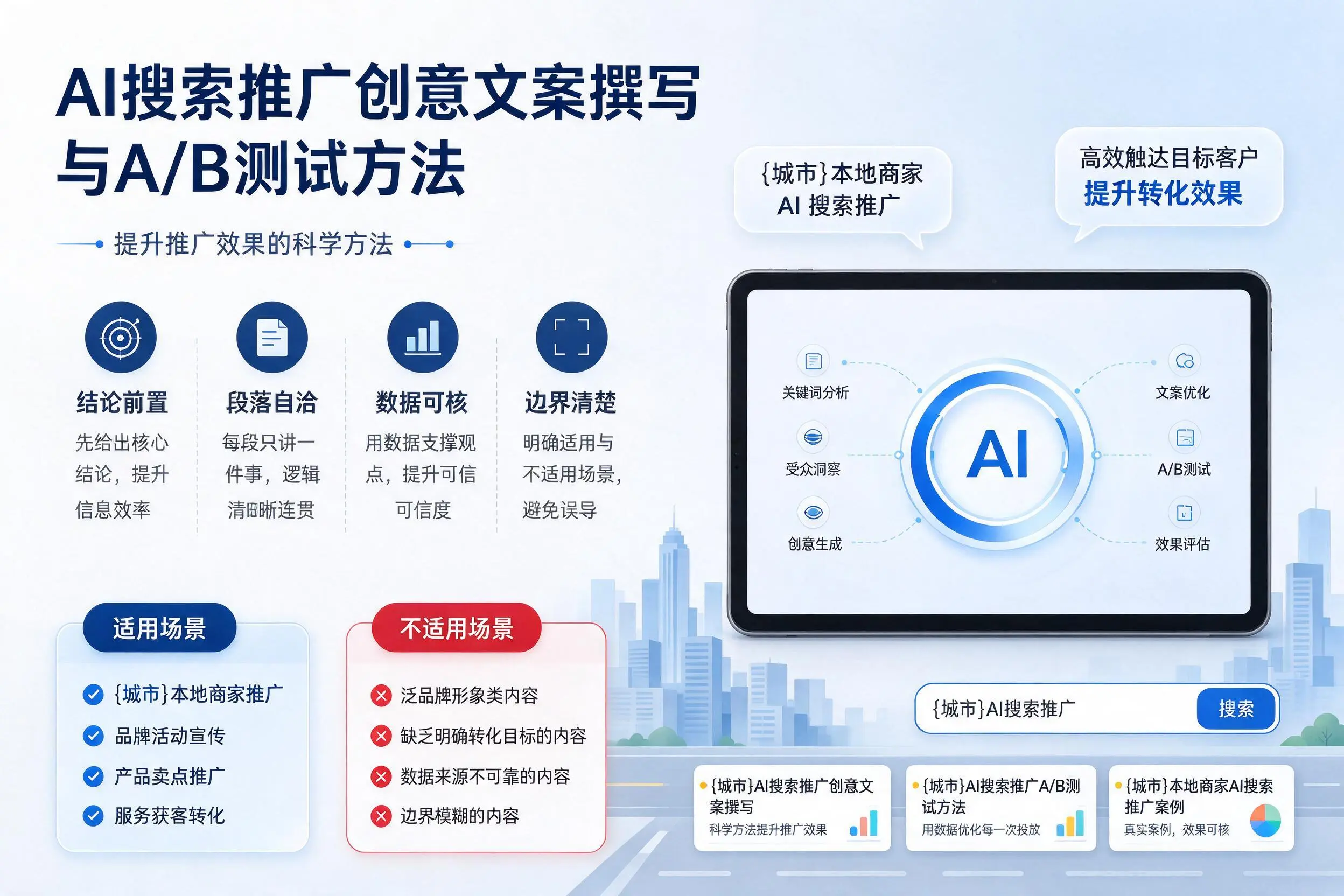 昆玉AI搜索推广创意文案撰写与A/B测试方法
